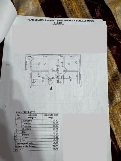 Apartament cu 3 camere decomandat în Central