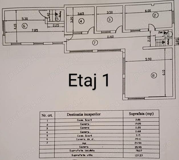 Casă cu 6 camere cu Teren 450 Mp în Berceni