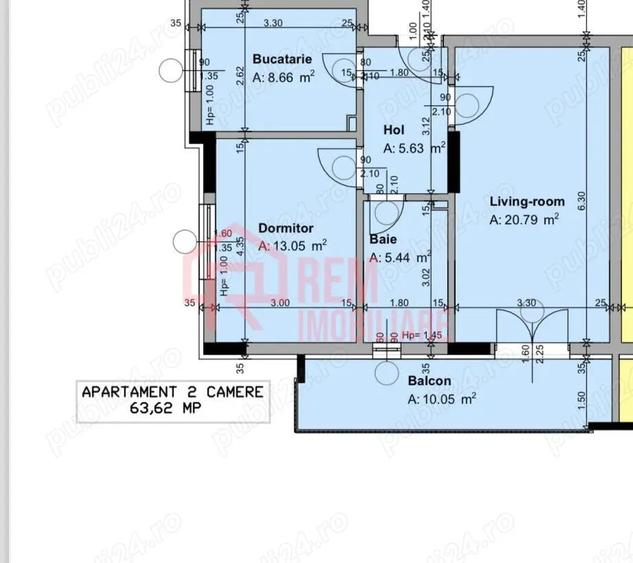 Apartament cu 2 camere decomandat în Fundeni