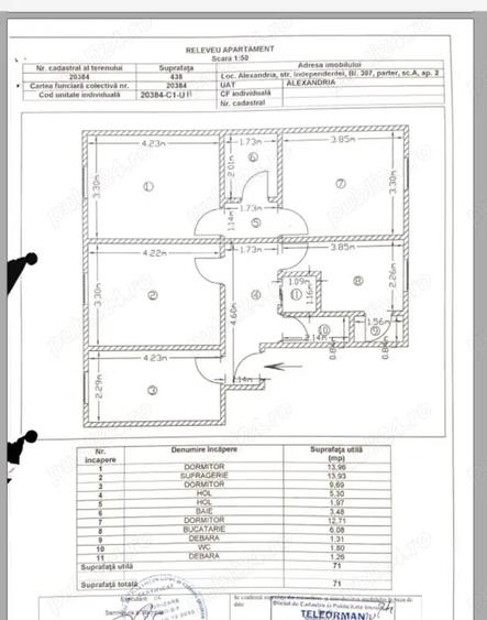 vand apartament 4 camere parter 80m2 Alexandria str Independentei nr2 Bl307 scA Ap2 parter - 5