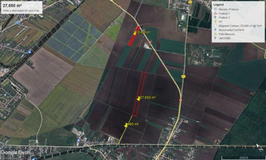 🌳 Teren de Vânzare în Ploiești - 27,649 mp 400 ml de la DN1A! 🌳 - 1