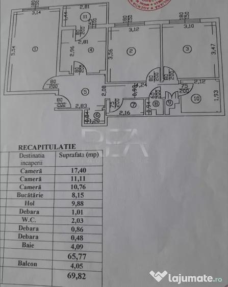 Apartament cu 3 camere decomandat în Drumul Taberei