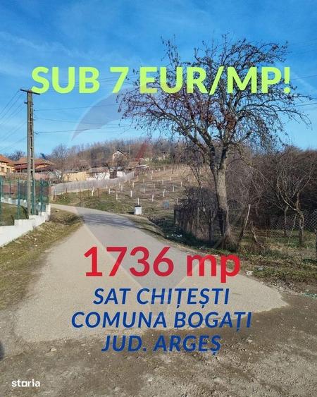 Teren intravilan 1736mp com. Boga?i (Arge?) drum asfaltat, utilita?i - 3