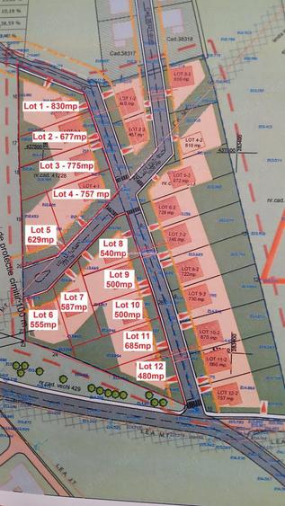 Comision 0 - Parcele de teren 480-830mp in zona rezidentiala - 2