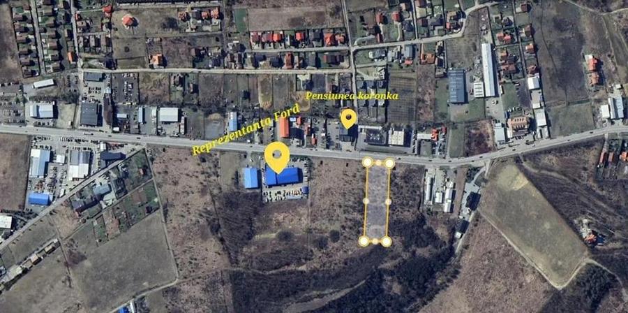 Oportunitate! Teren intravilan 4.500 mp, vizibilitate excelenta DN13, Corunca - 1