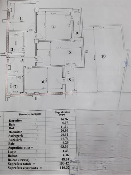 Închiriez apartament spatios renovat 3 camere, 150 mp, terasa de vara imensa - 11