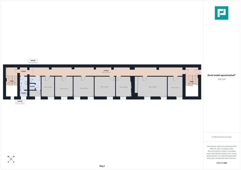 Birouri Ultracentrale, 154 mp, Parcare cu bariera - 10