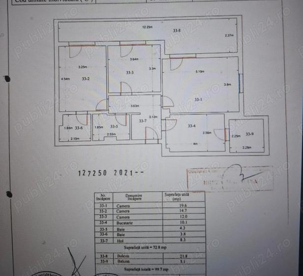 Apartament de vanzare cu 3 camere - 7