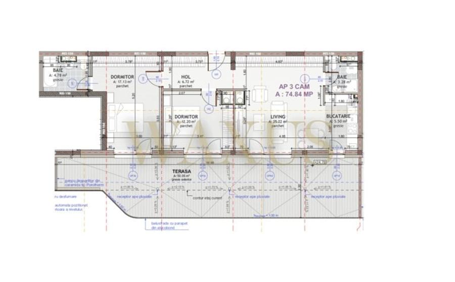 Penthouse semifinisat - 75mp I Terasa 50mp I Parcare - zona Eroilor - 1
