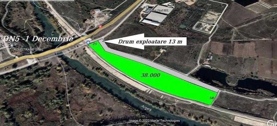 Teren intravilan 10.000 -38.000 mp industrial 1 Decembrie- DN5 stradal - 1
