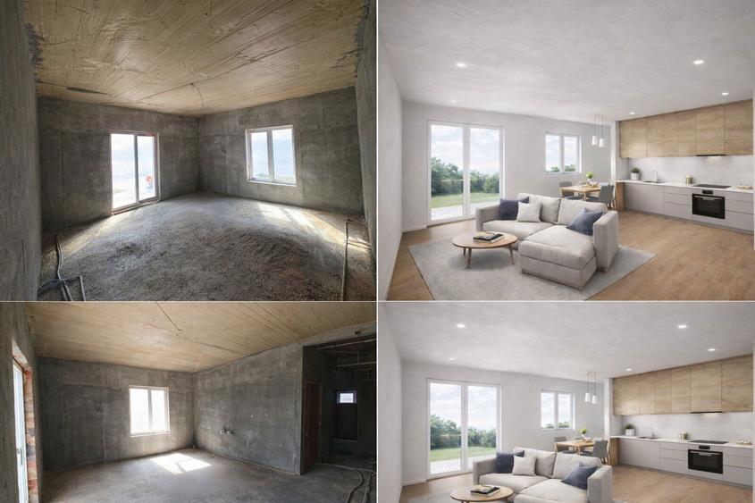 Duplex nou langa Padurea Verde 300 mp teren/3 camere/pod mansardabil - 2