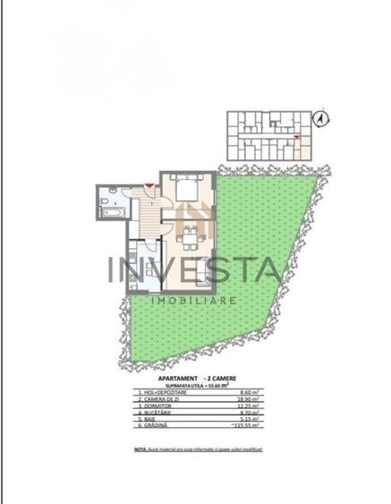 Apartament 2 camere decomandate in imobil nou cu gradina 115 mp! - 2