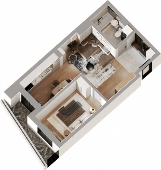 *BLOC NOU*Apartament 1 camera,zona Dacia-Lidl - 2