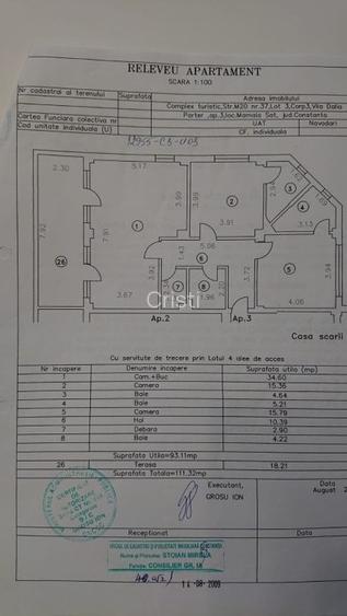 Apartament 3 camere, pe malul lacului Siutghiol