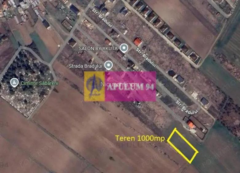 Sabareni, teren intravilan 1000 mp Sabareni, teren intravilan 1000 mp