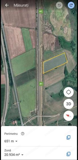 Vand teren 45000 mp A1 KM 57 front A1 DN7 ( 2 parcele ) - 4