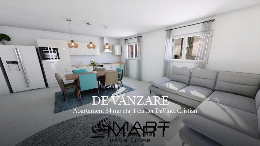 Apartament 54 mp etaj 1 cartier Davinci - 1