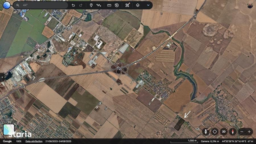 Teren extravilan Popesti 75.800 m2, deschidere 170m DN4, langa nod A0 - 1