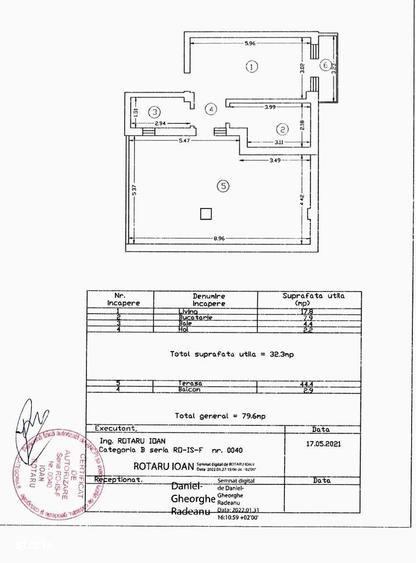 Iulius Mall, 1 camera D, terasa 44 mp, 80 mp total, bl 2022, mobilat - 1