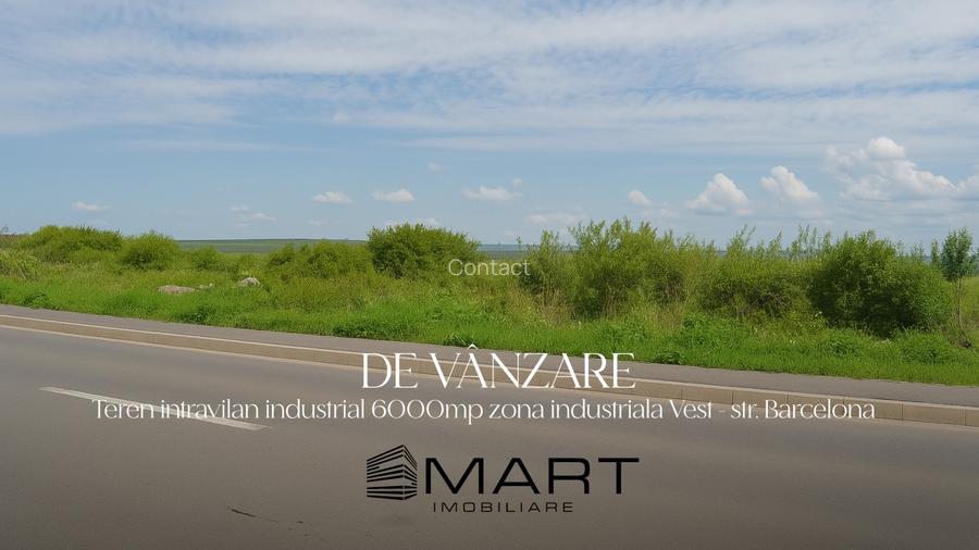 Teren intravilan industrial cu PUZ si utilitati in apropiere 6000mp zona Vest