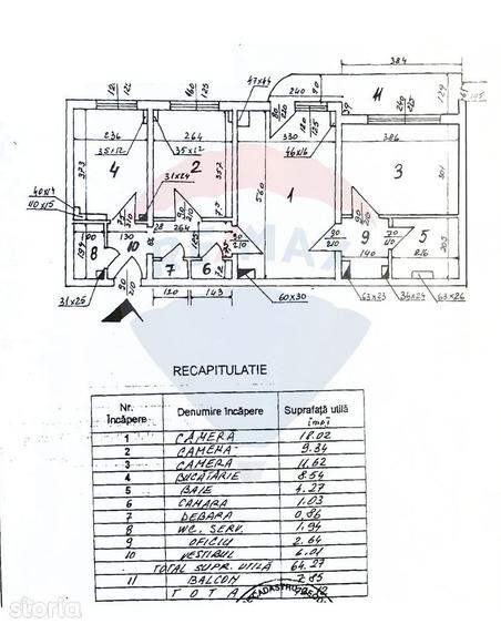 Apartament 3 camere 72 mp, 1985, 2 bai, Teiul Doamnei - 6