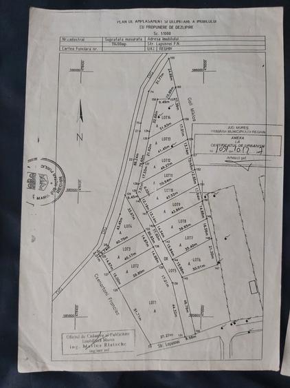 de vanzare teren intravilan pentru constructie in Reghin zona Ienuteni - 1