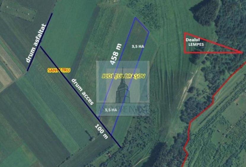 Teren intravilan 3,5 Ha - zona Sanpetru (Lempes) - 1