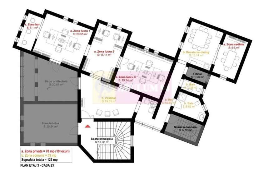 Birou Pozitie Excelenta  Piata Romana Calea Victoriei - 11