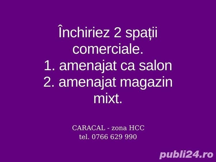 Spațiu comercial, de 50 mp, în Caracal