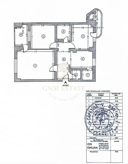 Apartament cu 3 camere decomandat, mobilat în Unirii