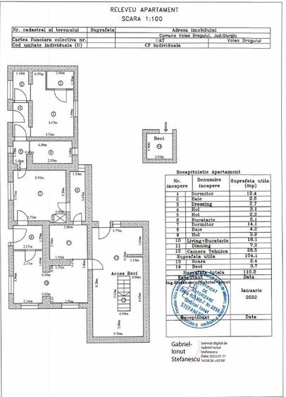 Casă cu 3 camere cu Teren 1942 Mp în Central