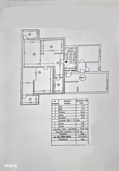 Apartament cu 2 camere în Ultracentral