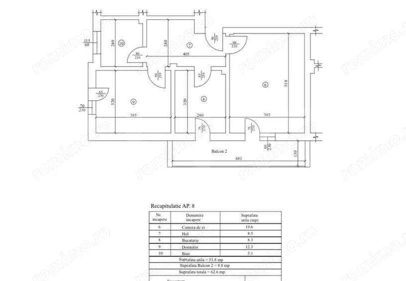 Apartament 2 camere, decomandat, 62 mp, cartier Veteranilor, parcul N. Romanescu - 1