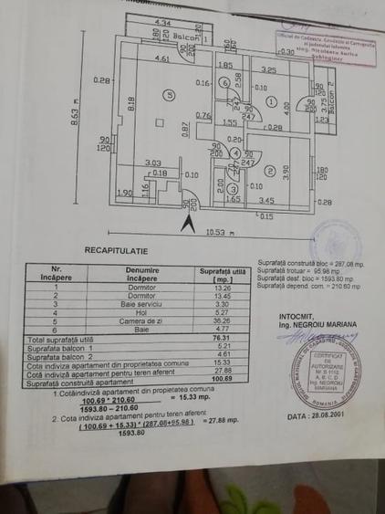 Vand apartament 3 camere cu spatiu generos - 7
