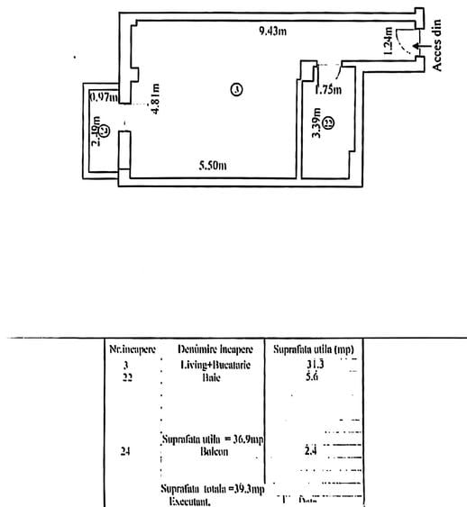 ► Palazu MARE Garsoniera 40m² cu BALCON Mobilata Utilata Centrala pe Gaze LIFT - 15