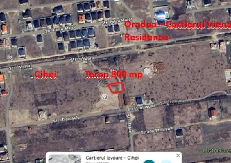Vanzare teren itravilan 800 mp Cihei (langa cartierul Viena-Oradea) - 9