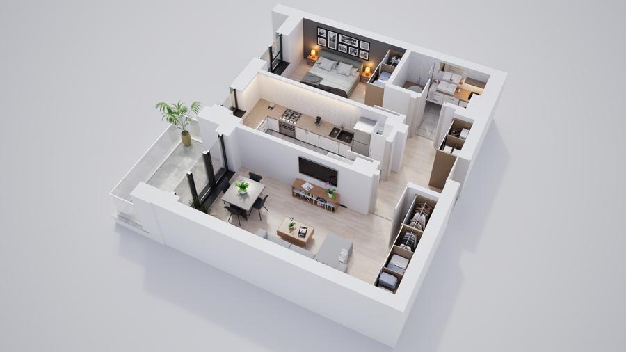Apartament 2 camere, cartier privat cu zone verzi si parc propriu - 5