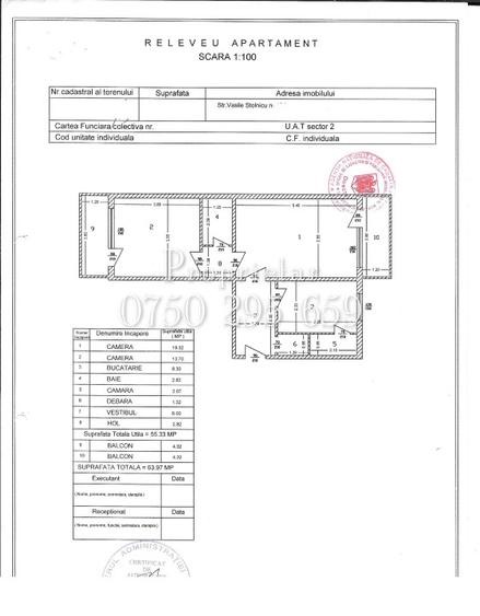  Apartament 2 camere 64 mp 2 balcoane an 1989 clasa B etaj 4 Baicului zona Ghica - 9