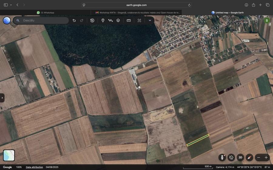 Teren agricol intravilan de 10000 mp, în Dascălu