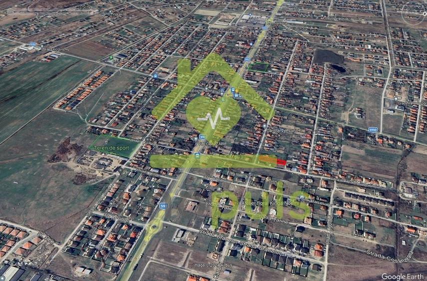Teren Construcții intravilan de 1067 mp, în Moșnița Nouă