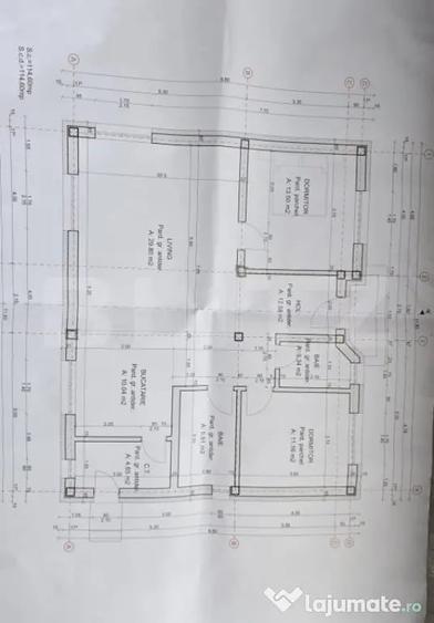 Casă cu 3 camere cu Teren 550 Mp în Lazuri