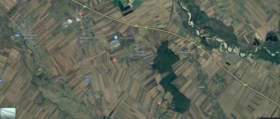 Teren 4.69ha (46900 mp), Petresti Dambovita la 4 km de A1 - 2