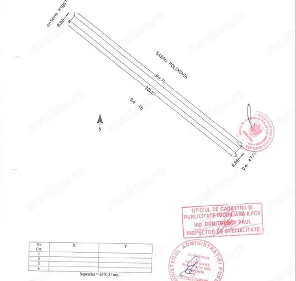 Teren Extravilan In Rate Primaverii Com. Berceni | 2670mp | #EG52 - 2