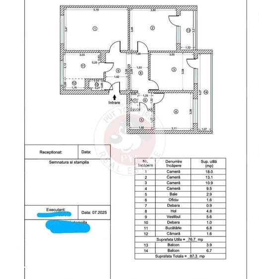 Lidl Teius | Ap 4 camere | decomandat | 87 mp | B11231 - 7