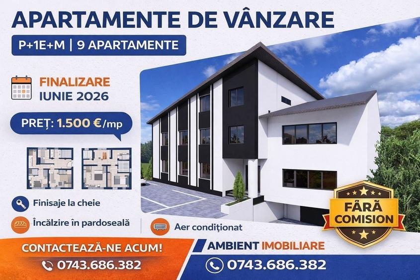 Apartament cu 2 camere, etaj 1, bloc NOU, VASLUI zona NORD, cu plata în RATE; - 1