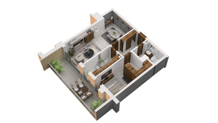 Vedere La Mare 2 camere Lux in Solid Residence Faleza-Nord Sistem Smart Home - 7