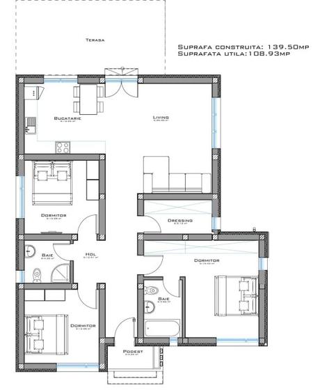 Casă modernă la roșu, parter – Domnești, 500 mp teren. - 5