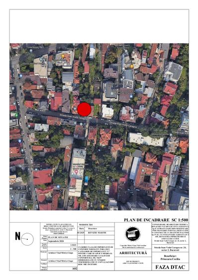 Vilă S+P+1 în zona Dorobanți, teren 371 mp,proiect autorizat ,la rosu. - 1
