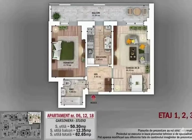 NOU 2 CAMERE - 63 MP - 4 ETAJE - PRIMUL PROPRIETAR - SECTOR 3 - 5