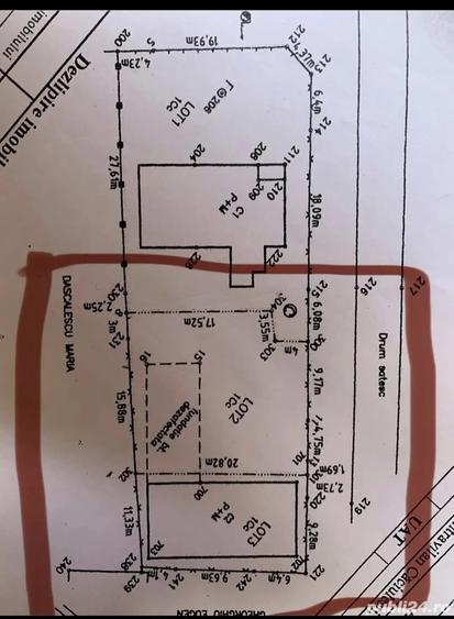 Vand casa la rosu cu utilitati, in Caciulesti comuna Girov la strada principala (Caciulesti > Dobren - 1